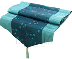 Silk Decorative Table Bed Runner - Asian Floral