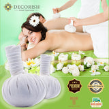 Large Thai Spa Herbal Massage Compress Ball Warm Hot Therapy, Luk Pra Kob, 200 g.