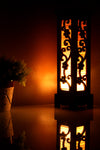 Cherry Blossom Bamboo Carved Wood Art Electric Lantern Lights Table Lamp