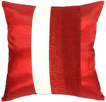 Silk Home Decorative Throw Accent Pillow Cover for Couch Sofa Bed - Double Layers Stripes Design