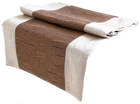 Silk Satin Rectangular Decorative Table & Bed Runner - Contemporary Stripe