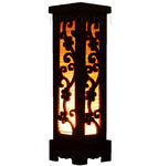 Cherry Blossom Bamboo Carved Wood Art Electric Lantern Lights Table Lamp