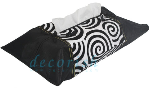 Silk Kleenex Tissue box Cover with Velvet Spiral